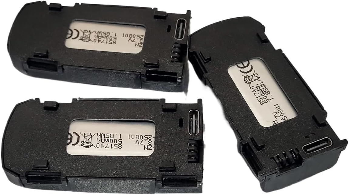 Drone Parts Upgrade Battery 3.7V 500mAh Lipo for Screen Controller Drone K100MAX Part 1/2/3PCS(1PCS)