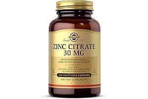 Solgar Zinc Citrate Vegetable Capsules: Enhanced Immune Support and Optimal Well-being