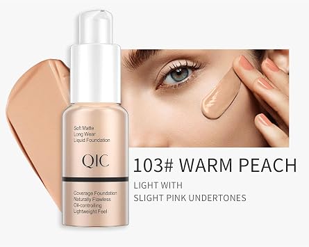 Lightweight Makeup Moisturizing Foundation Natural Concealer Foundation Liquid Full Coverage Buildable Foundation