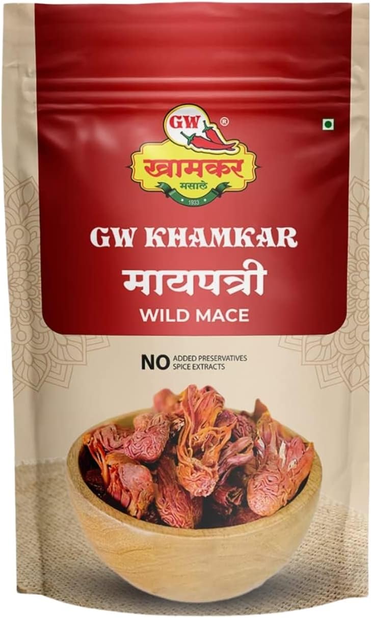 Gw Khamkar Maypatri | Whole Wild Mace | Rampatri Phool | Ramapatri | Strong Aroma | Indian Whole Spices | Wild Mace Flower | Maypatri Ful | Aromatic Spice | Organic | Natural and Pure Masale | 100 Gm (Pack of 1)
