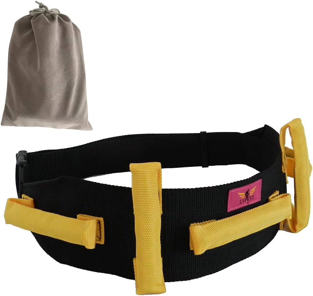 Transfer Gait Belt with Handles and Quick Release Buckle – Elderly Patient Walking Ambulation Assist Mobility Aid (55″ L x 4″ W, Solid Black Handle (Quick Release Buckle)) Transfer Gait Belt with Handles and Quick Release Buckle – Elderly Patient Walking Ambulation Assist Mobility Aid (55″ L x 4″ W, Solid Black Handle (Quick Release Buckle))