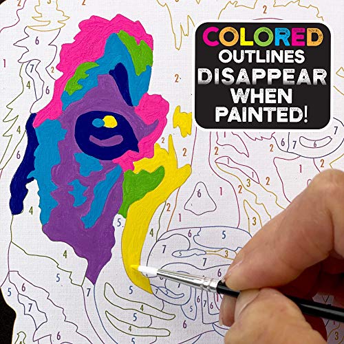ArtSkills Paint by Number Kit for Kids - Vibrant Acrylic Paint by Number Puppy Dog Kit - 8.5"x11"' - Thumbnail 4
