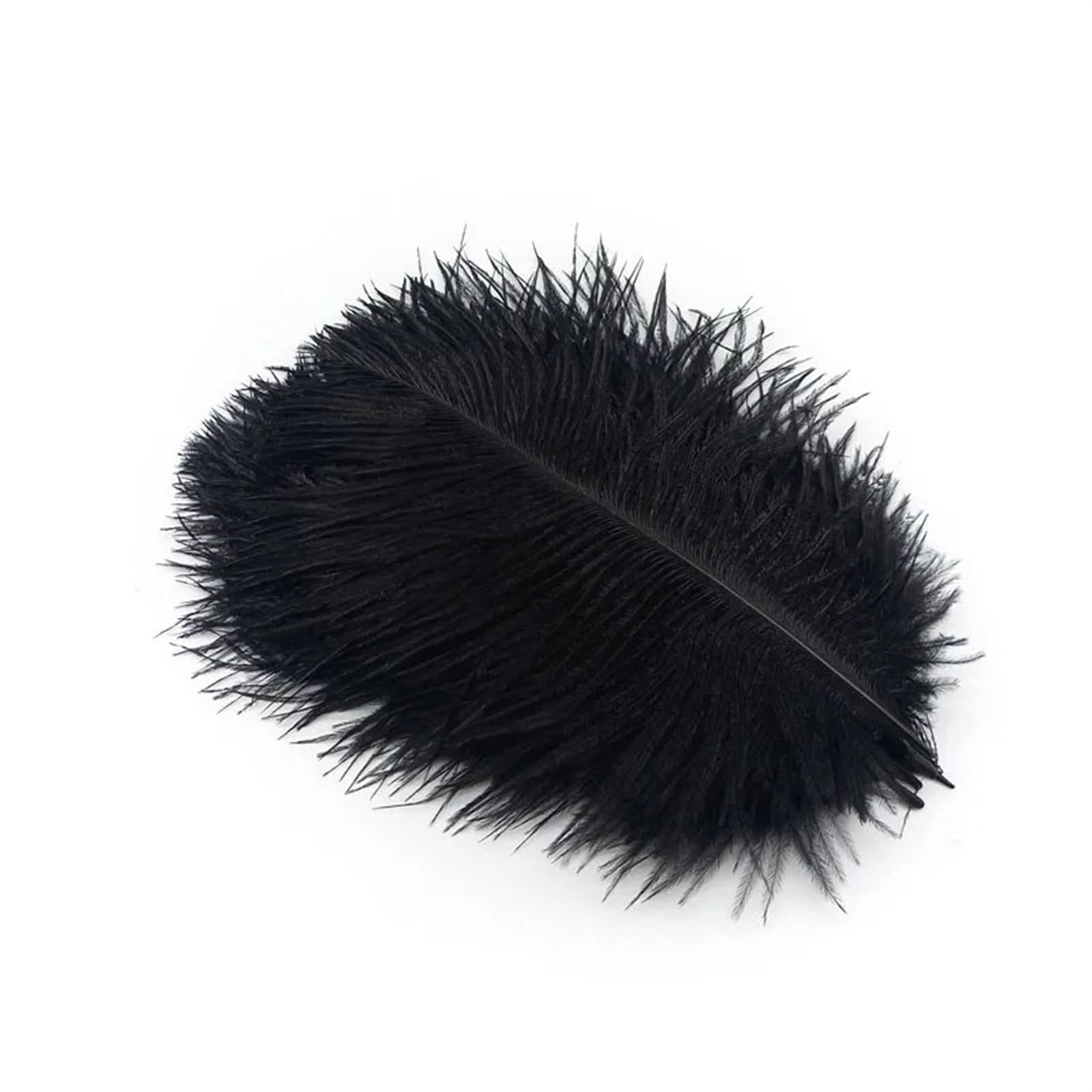 Ostrich Feathers 10Pcs Ostrich Feathers For Jewelry Making Plume Diy Dream Catcher Decorations Vase Needlework Craft Supplies Wedding Accessories(Black feathers)