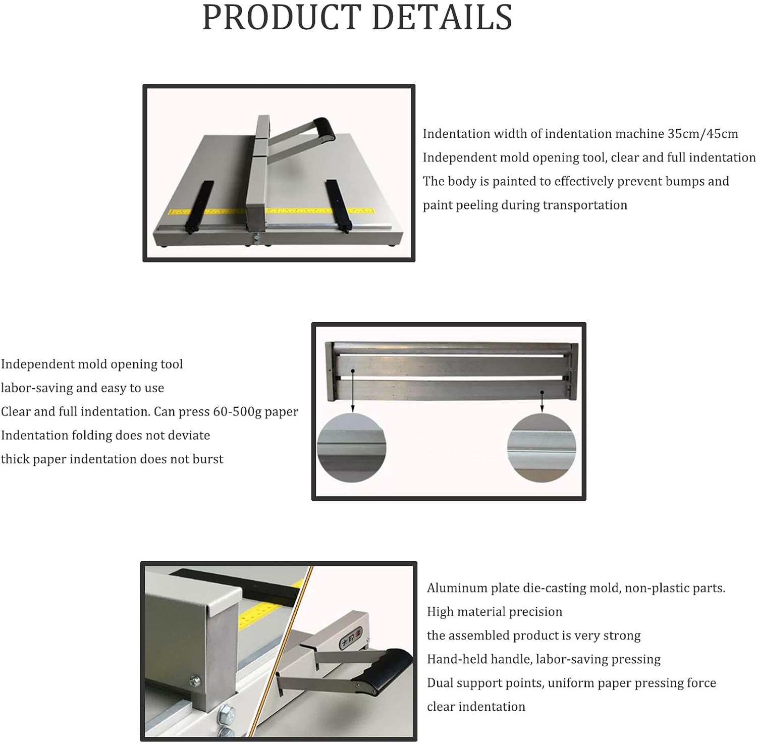 Heavy Duty A3/a4 Paper Creaser - Manual Scoring Tool for Book Covers & Card Folding, Adjustable Blocks for Commercial Office Use Beige A3 (600x490x130mm)