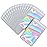 EONJOE 100-pack 34 inch mylar bags with clear window holographic resealable sealable packaging zip bag for small bussiness jewelry candy sample food packing supplies white
