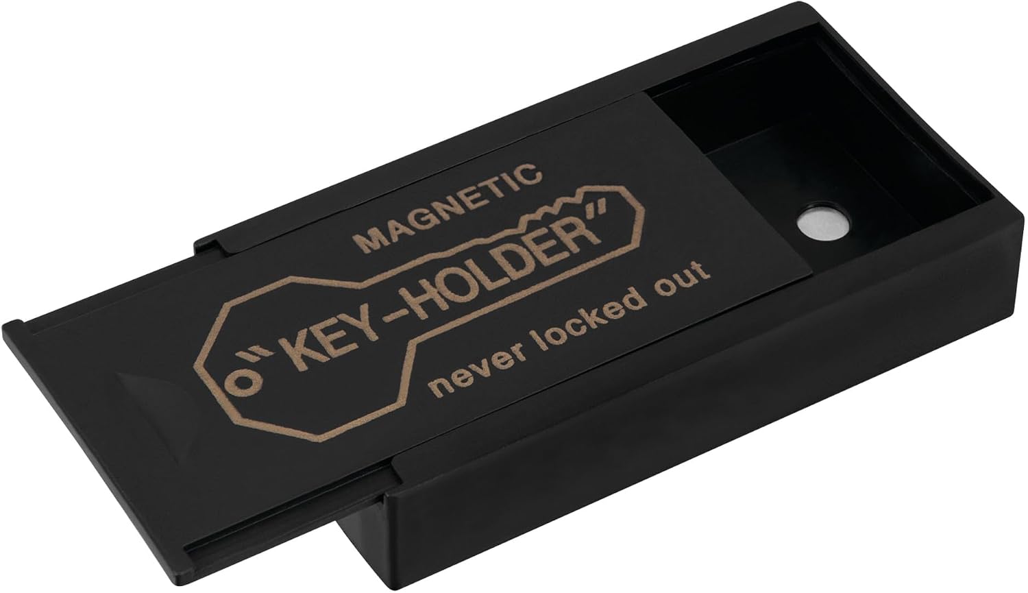 Performance Tool W3221 Rust-Proof Magnetic Key Holder with Sliding Cover, Attaches to Any Steel Surface for Easy Access, Heavy Duty Plastic Case