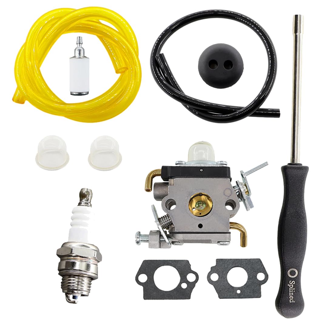 MCHNIC Carburetor Carburettor For Husqvarna 122C 122L 122LD 122LDX 122LK 122R 122RJ McCulloch T22LS T22LCS Replace 574386701 Spark plug Trimmer