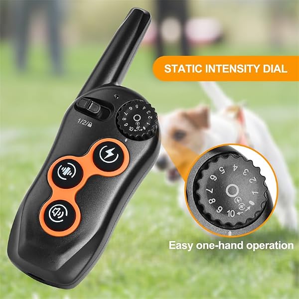 Dog Shock Collar with Remote Control,1300Ft,IP67 Waterproof Dog Training Collar with 3 Training Modes, Beep, Shock, Vibration,Safe Lock for Small, Middle,Large Dogs (Blue, Large) by GPJYNR - Image 3