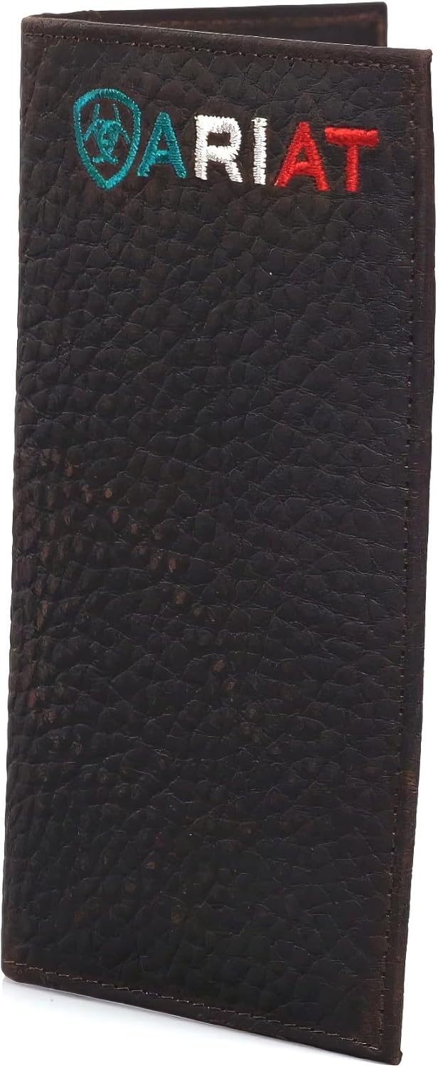ARIAT Men's Rodeo Wallet Logo Mexico, Brown Rowdy