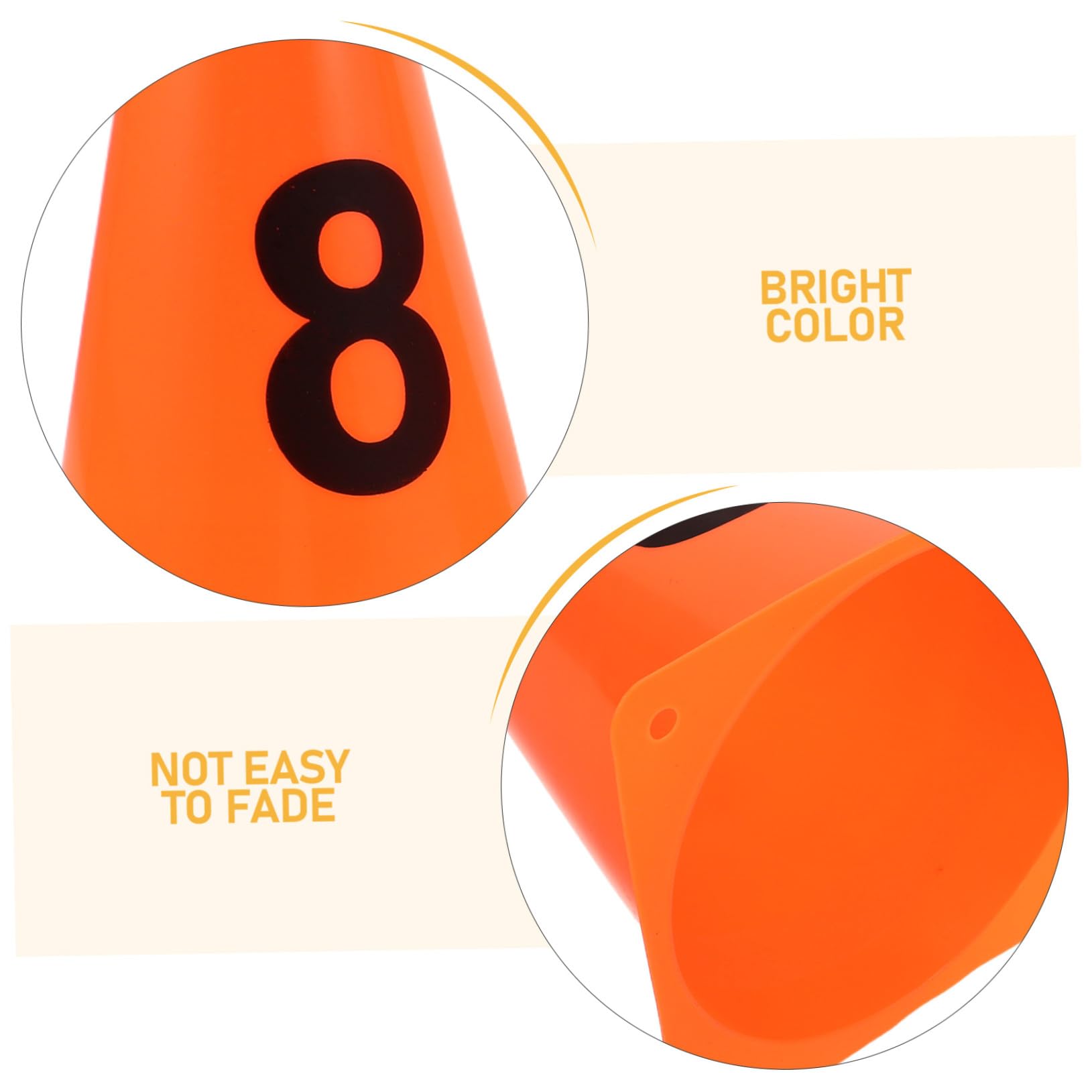 UKCOCO 10 Conos Cilíndricos De Entrenamiento De Fútbol con Logotipo Conos Deportivos Pequeños De Plástico para Deportes De Agilidad Equipo De Entrenamiento