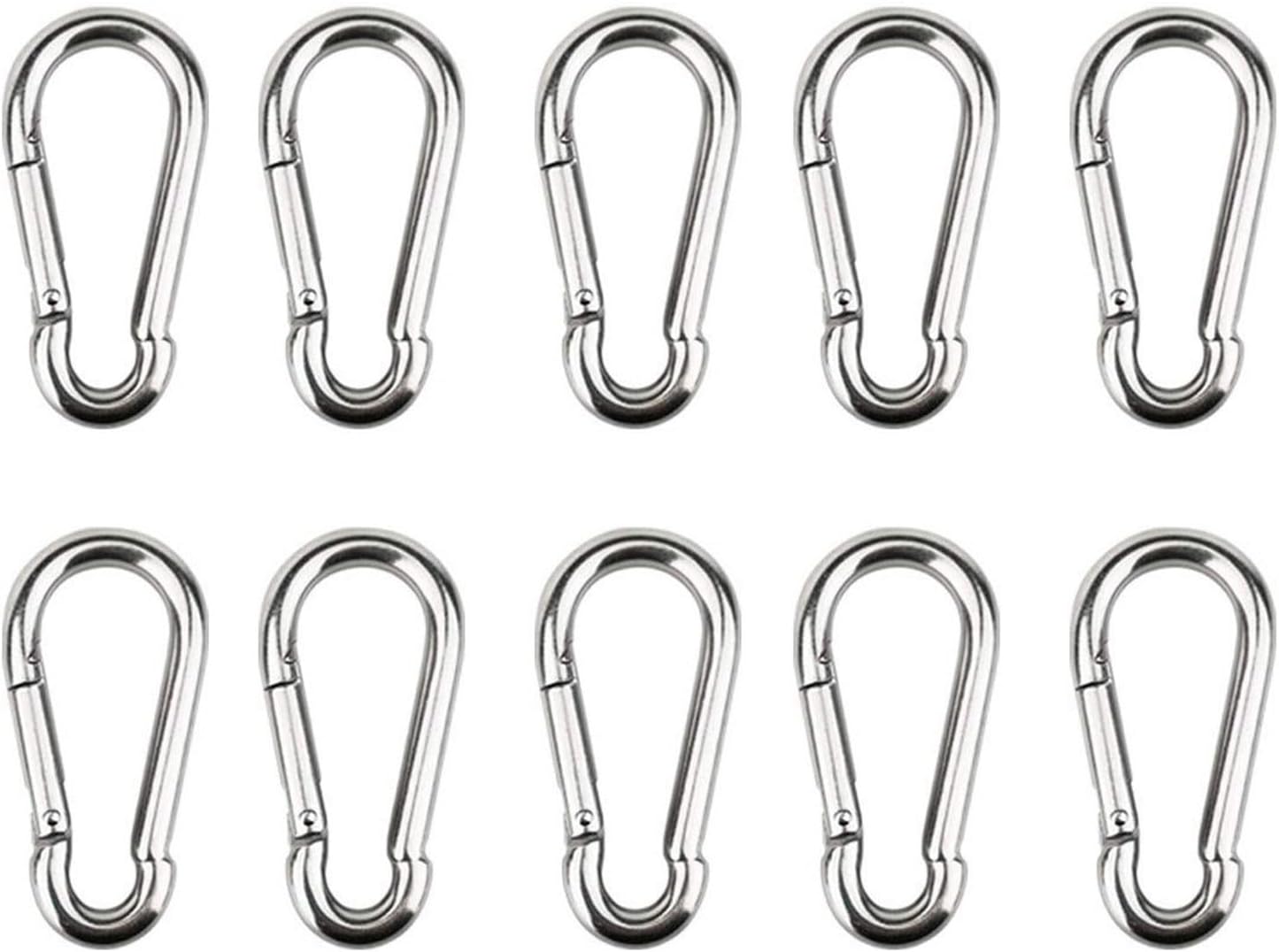 Snap Clips Snap Hooks Spring Multifunctional Stainless Steel with Clip Hook Buckle Key Ring Bike Travel Decoration