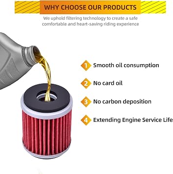 140 Oil Filter for Yamaha-Raptor 250 YFM250R WR250R YZ450F YZ250F