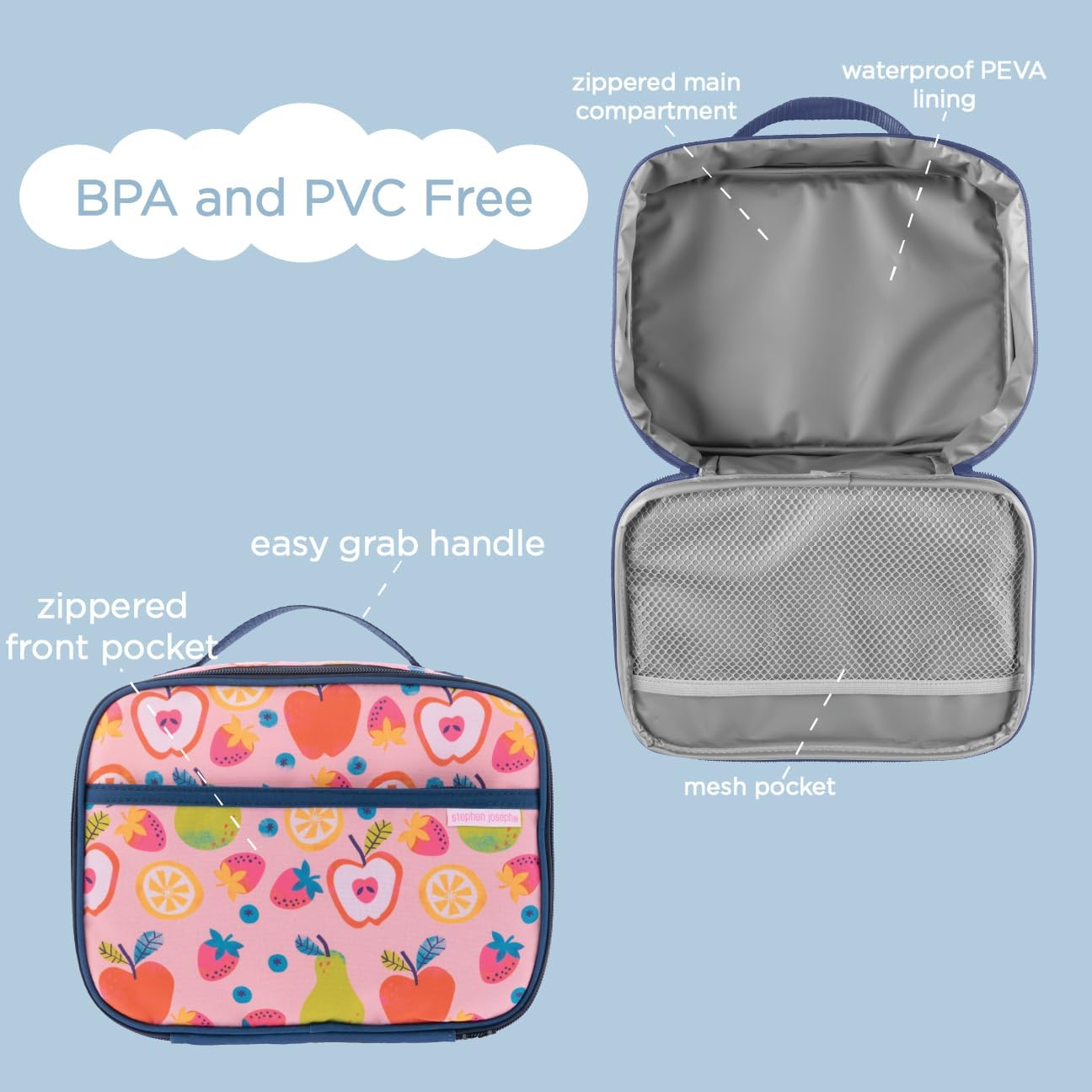 Stephen Joseph, Preschool Insulated Lunchbox for Boy and Girls, Kids Lunchbox Perfect for Early Elementary, Daycare, School Travel, Lunchbox Hot or Cold Snacks & Bento Boxes, Farm - Image 4