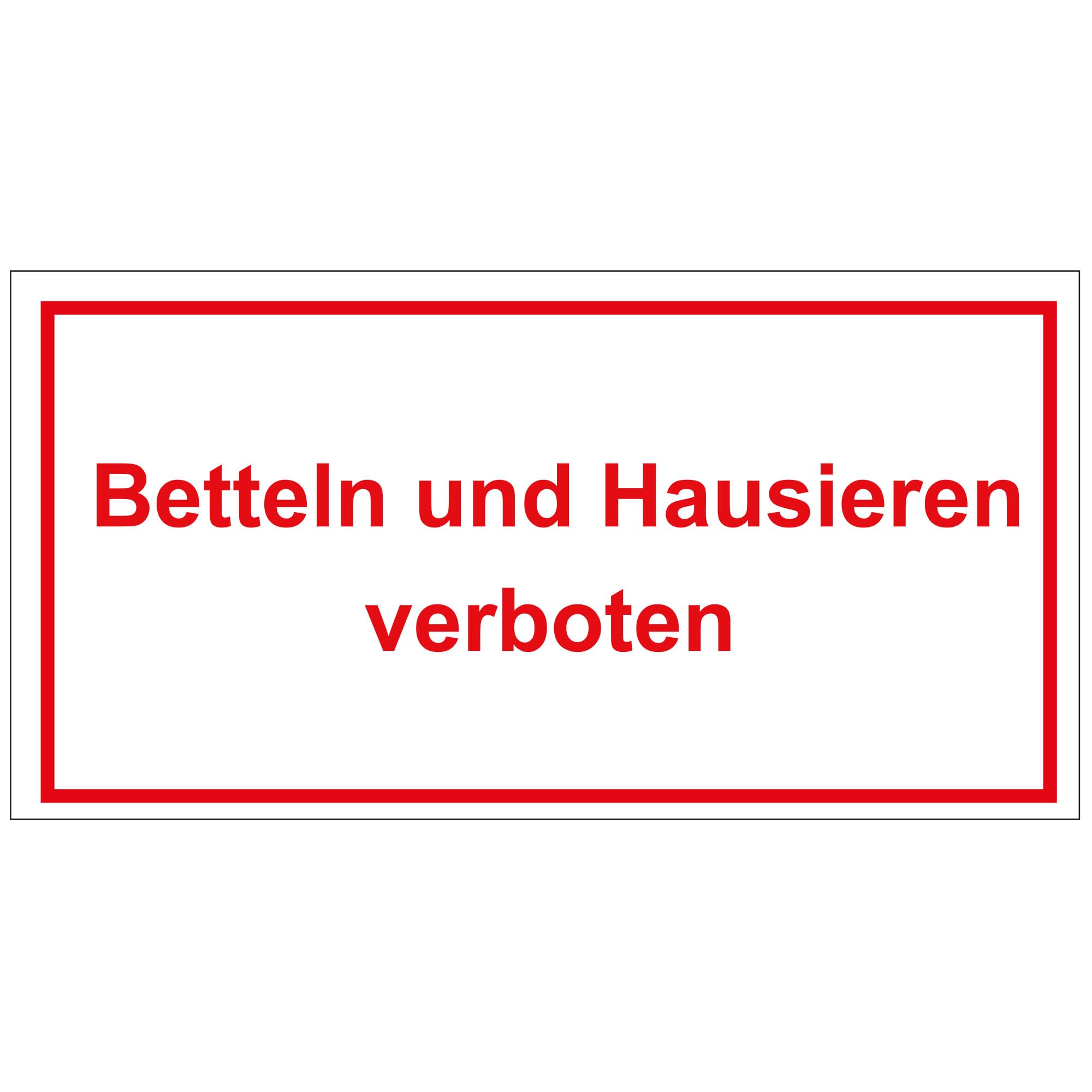 2 Stück „Kein Hausieren“ Schilder – Acryl-Aufkleber, Selbstklebend, 12,4x4,9 Cm