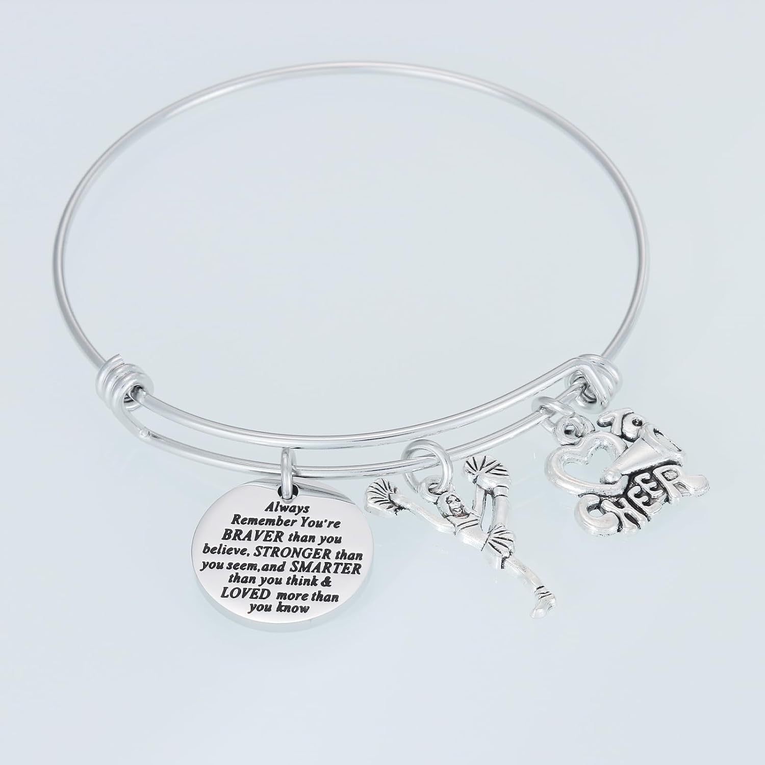 HUTIMY Cheerleader Bracelet for Teenagers Gifts Young Senior Little Teen Cheer Team Present Cheerleading Charm Bracelet - Image 4