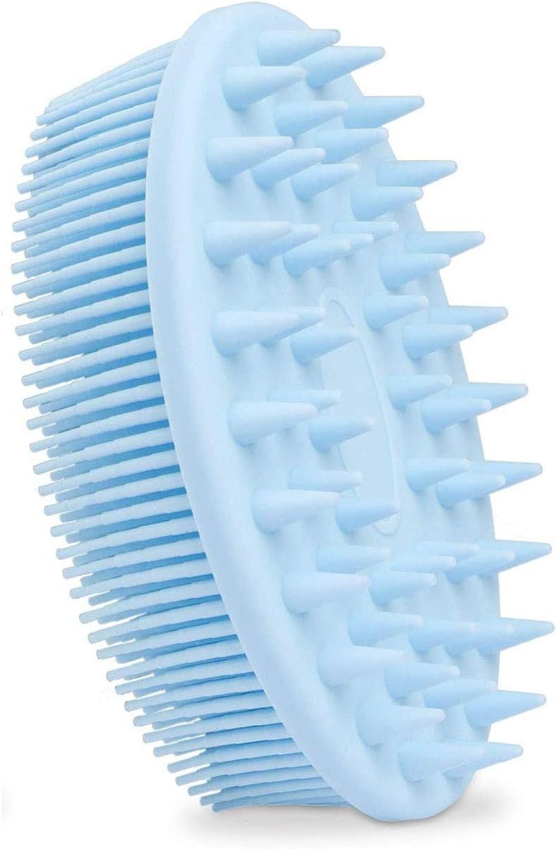 Hair Scalp Massager Shampoo Brush Body Scrubber, 2 in 1 Silicone Body Bath Brush&Scalp Scrubber