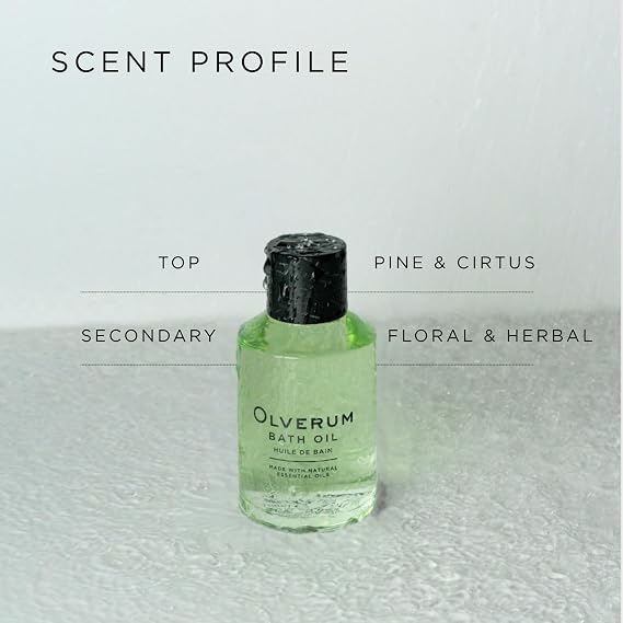 OLVERUM - Natural Bath Oil | Vegan, Cruelty-Free, Revitalizing Clean Beauty Bath Oil (4.25 fl oz | 125 ml)