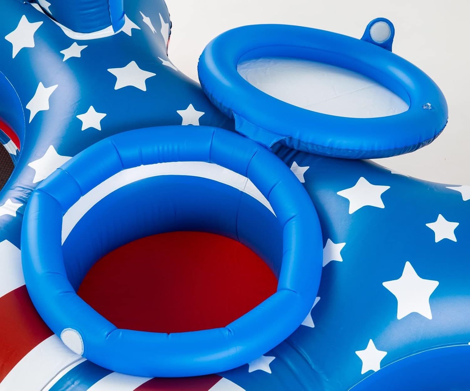 BigMouth Inc America River Tube, Inflatable Chair Float with Drink Holder, Water Toy for 4th of July - Two Seater