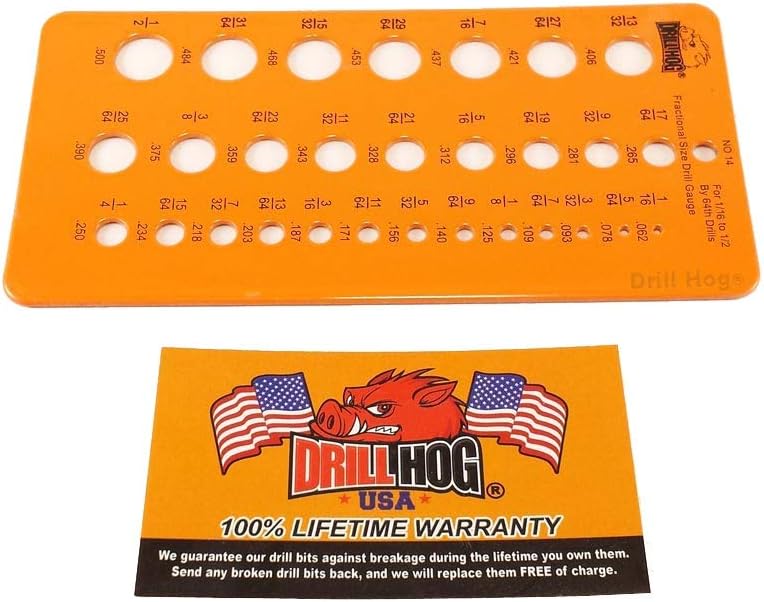 Drill Hog Drill Gauge Check and Measure Drill Bits or Holes