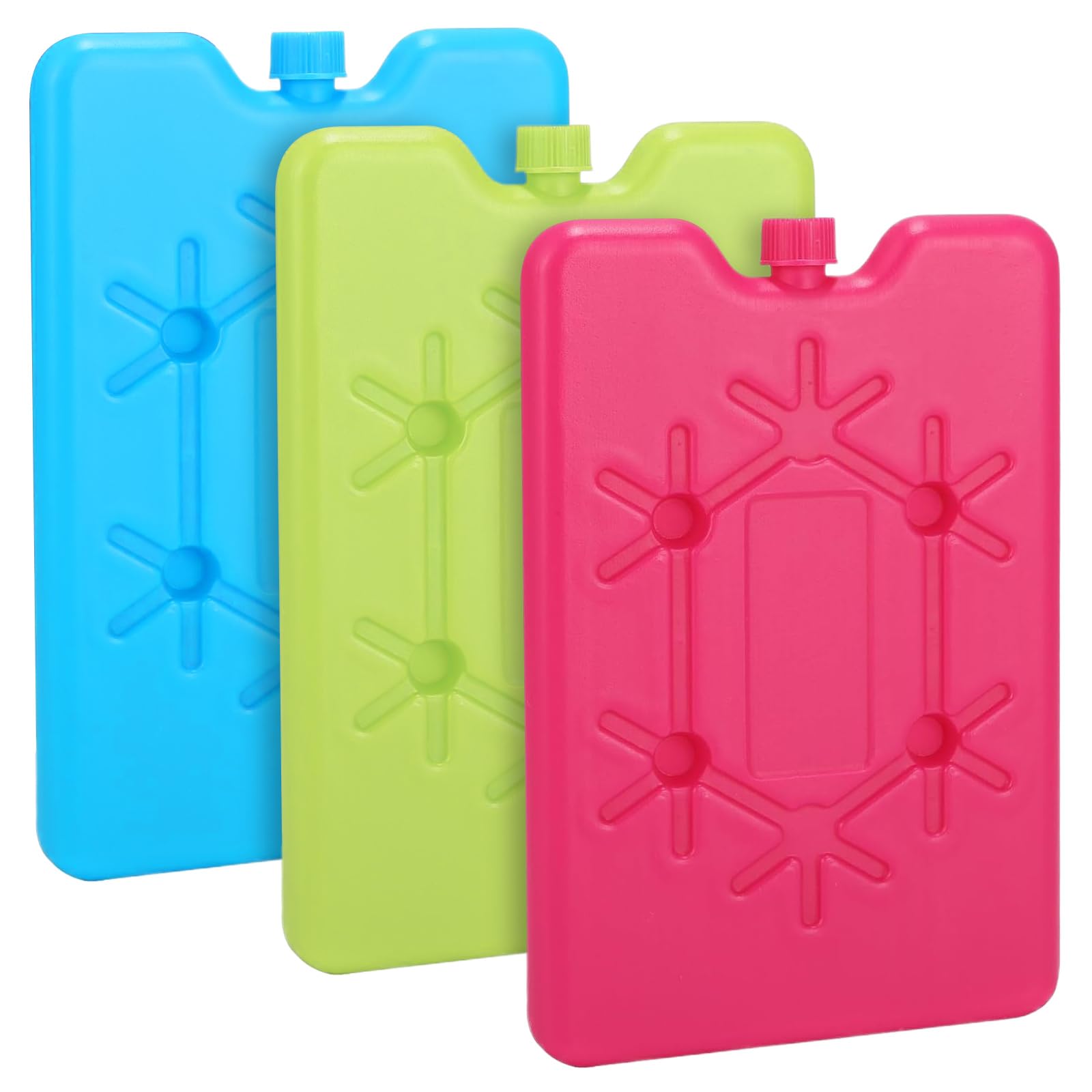 Ghiaccioli per Borsa Frigo Piccoli, 3 Pezzi 200ml Mattonelle Ghiaccio Riutilizzabili, Elementi refrigeranti per Viaggi, Picnic, Campeggio, Escursioni, Vacanze
