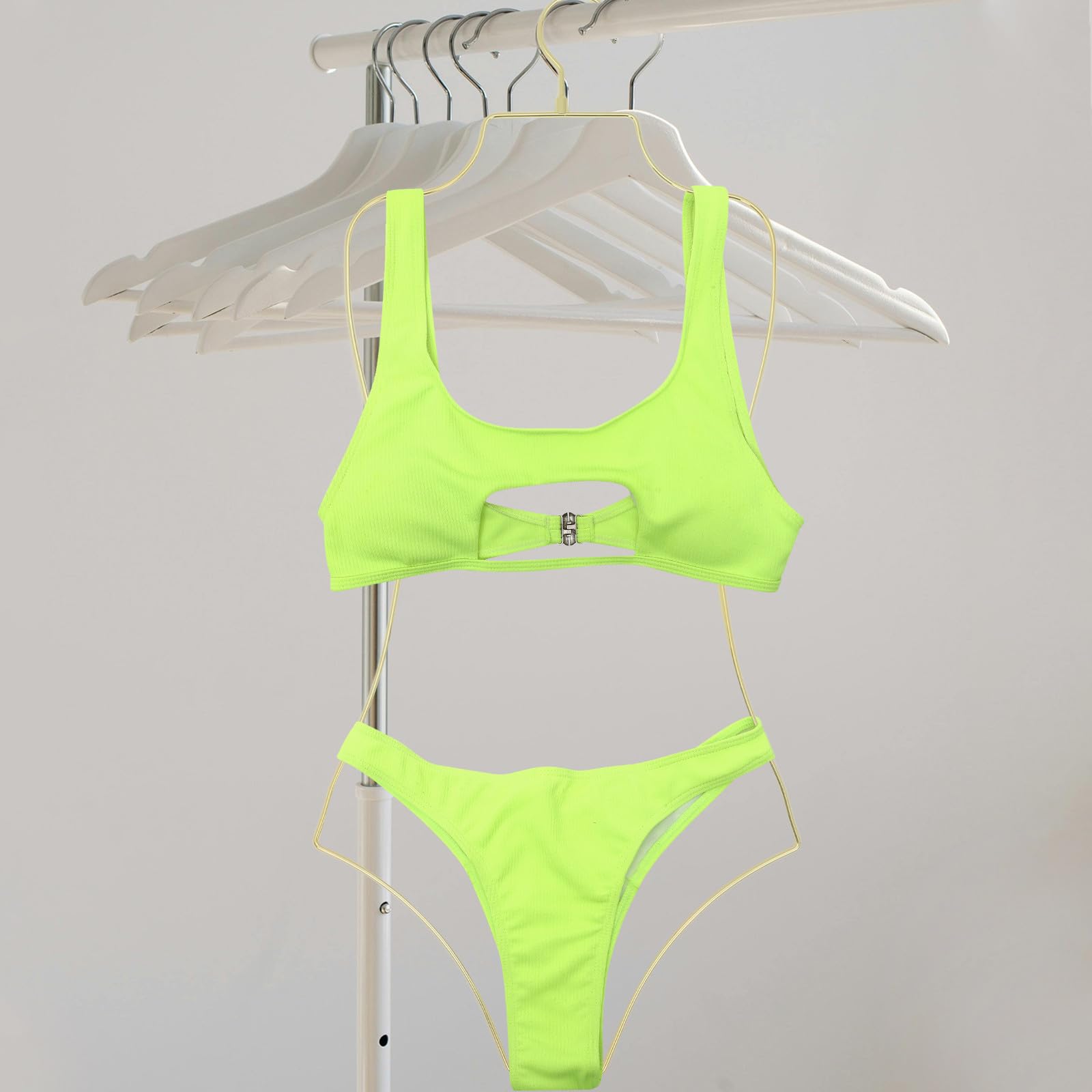 Balacoo Gruccia Pieghevole in Metallo per 2 Costumi da Bagno Donna, per Esposizione e Uso in Viaggio