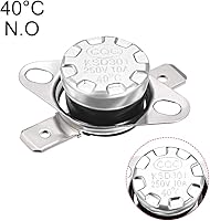 Vista 4 de uxcell KSD301 Termostato 104.0 °F/104°F 10A Normalmente Abierto N.O Ajuste Snap Disc Interruptor de Temperatura 2pcs, Material de Baquelita