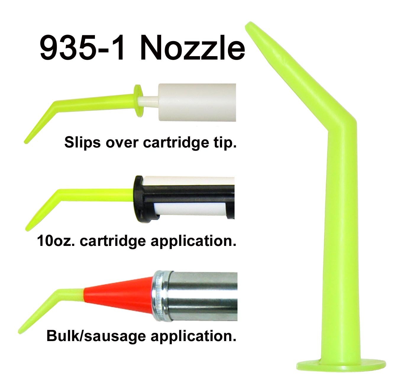 Albion 935-1 Angle Shot Green Plastic Nozzle (25 Pack)