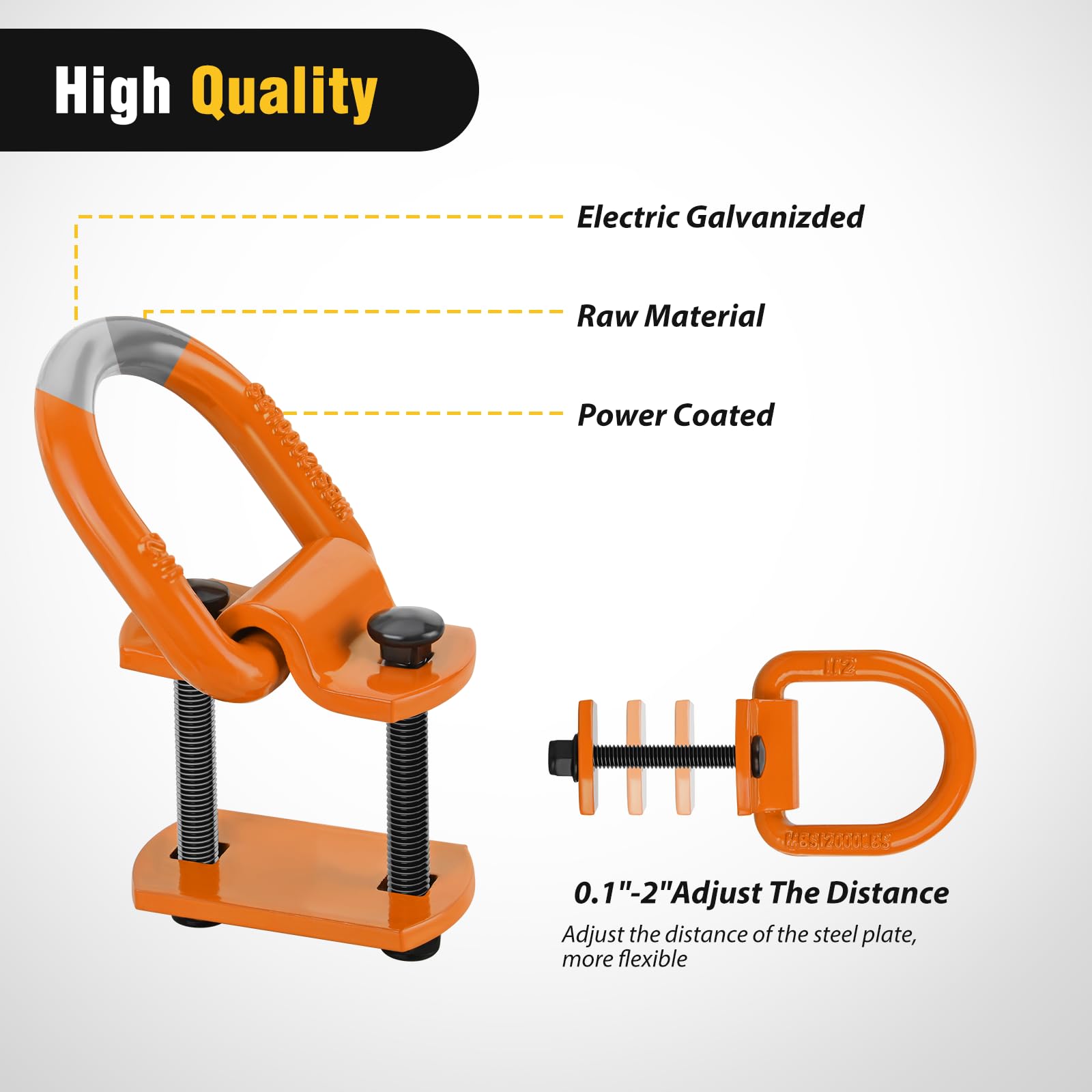 Nilight 4 PCS D Ring Tie Down Anchor 1/2" Heavy Duty Tie Down Rings With - View #9