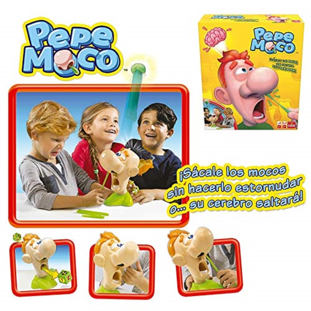Goliath - PEPE MOCO - Divertido Juego de Mesa para Niños de 4 Años - Juego Infantil Con Mocos y Cerebros - Emoción y Risas Aseguradas - Regalo para Niños y para Reuniones Familiares - Version Español