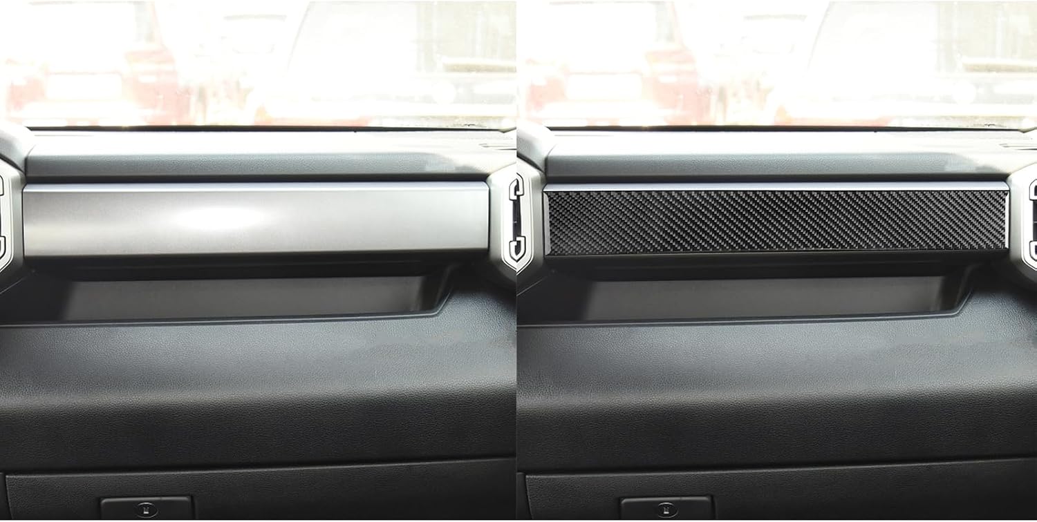 NVCNX Real Premium Carbon Fiber for Toyota Tundra 2022-2026 / Sequoia 2023-2026 2024 2025 Car Dash Board Dashboard Panel Cover Interior Trim Accessories Overlay Sticker Decal 3PCs not for Character