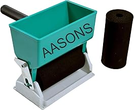 AASONS Glue Applicator Roller Portable Liquid Glue Saving Roller Hand - Woodworking Tool For Furniture Carpenter Ply Leather Carton Box Factory With Spare Foam Roll & Drip Tray Cum Stand (6" - 320ml)