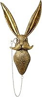 Montresor Gold Rabbit Head Wall Sculpture - 16 Inch Lightweight PU Foam Art, Whimsigoth Vintage Wall Decor (Not Resin)