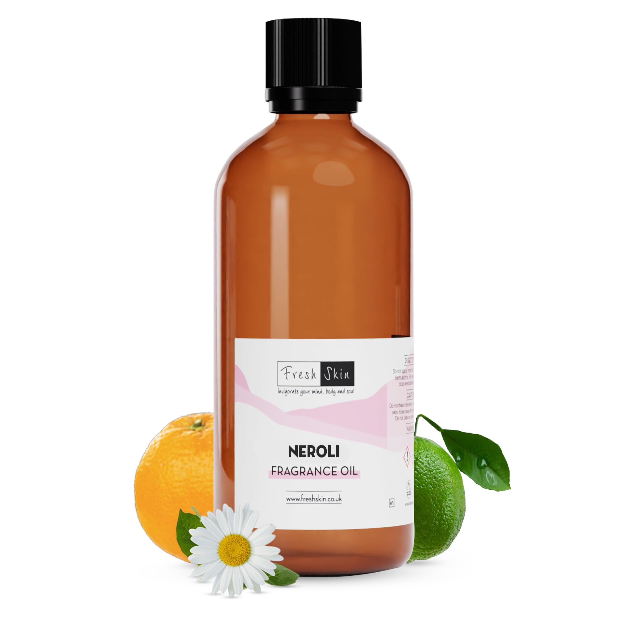 Freshskin Beauty LTD | 100ml Neroli Fragrance Oil - Candles, Bath Bombs, Soap Making, Reed Diffusers & Wax Melts - Cosmetic Grade - Vegan Friendly - A Rich, Complex, & Long Lasting Scent!
