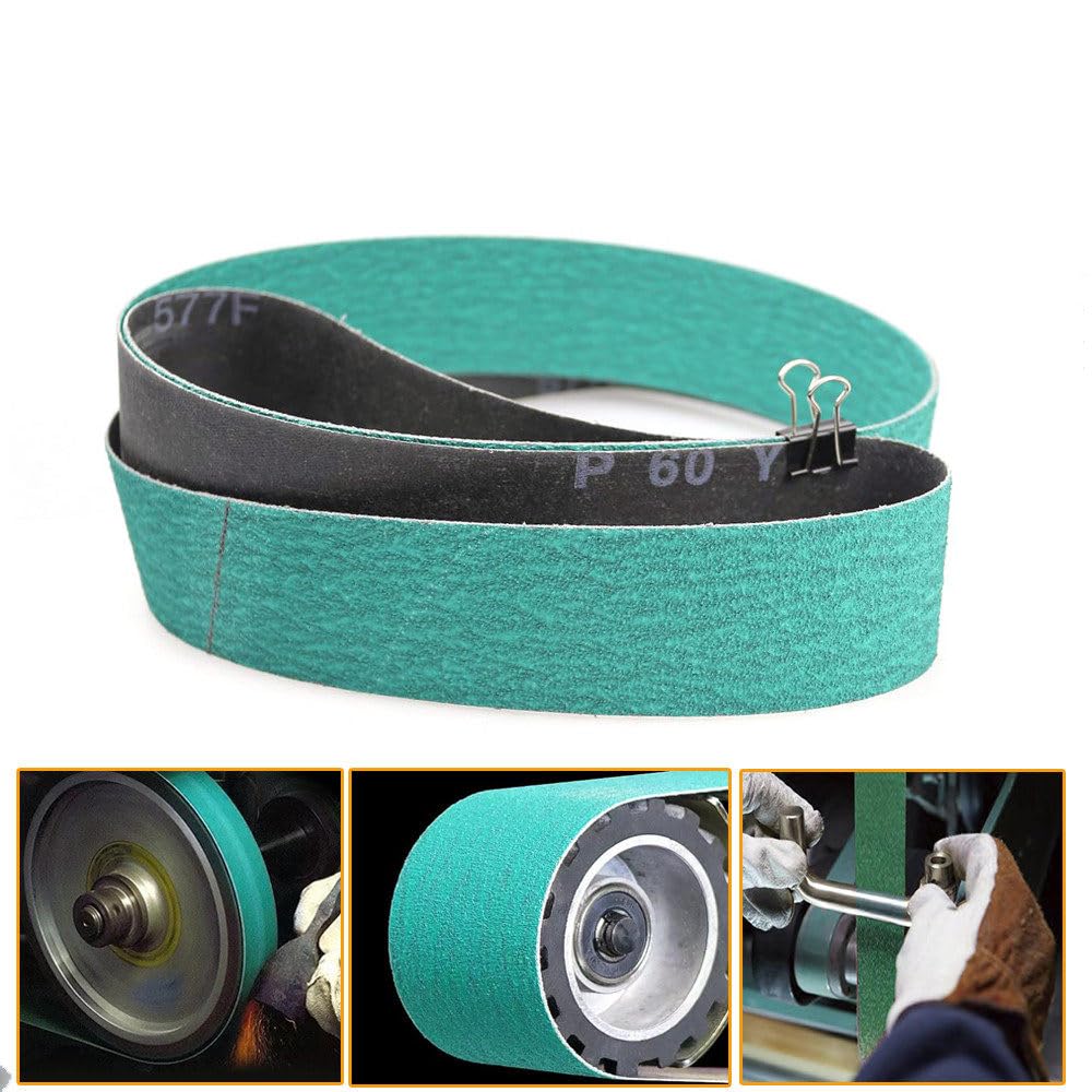 1 pezzo 2quot; * 72quot; / 2"*63"/4"*36"/ 2"*48" Nastri abrasivi Nastri per smerigliatrice Ossido di zirconio P40 - P120 per molatura a coltello Nastri abrasivi, P40,2000x100mm