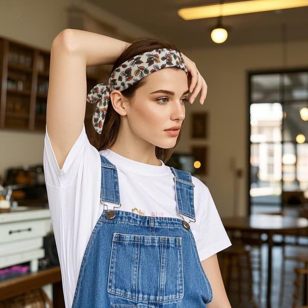 2 Pack 100% Cotton Bandana Headband, Head Wrap, Protective Coverage, Hair Neck Scarf for Men, Women 23 x 23 inch - Image 3