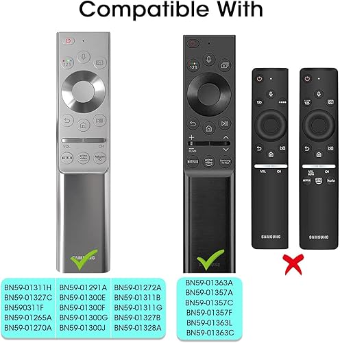 Miniatura 2 de Fundas protectoras para Samsung Smart TV Solar Cell Control remoto 2021, para Samsung BN59-01363 BN59-01357 Soporte remoto Protector de piel a