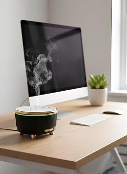 ROBEVE 500 ml Uzaktan Kumandal  Aroma Dif z r  Hava Nemlendirici Buhar Makinesi   7 Renk LED I kl , 3 Sis Modlu Hava Nemlendirici   Sessiz  al an, Zaman Ayarl  & Otomatik Kapanmal  Dif z r