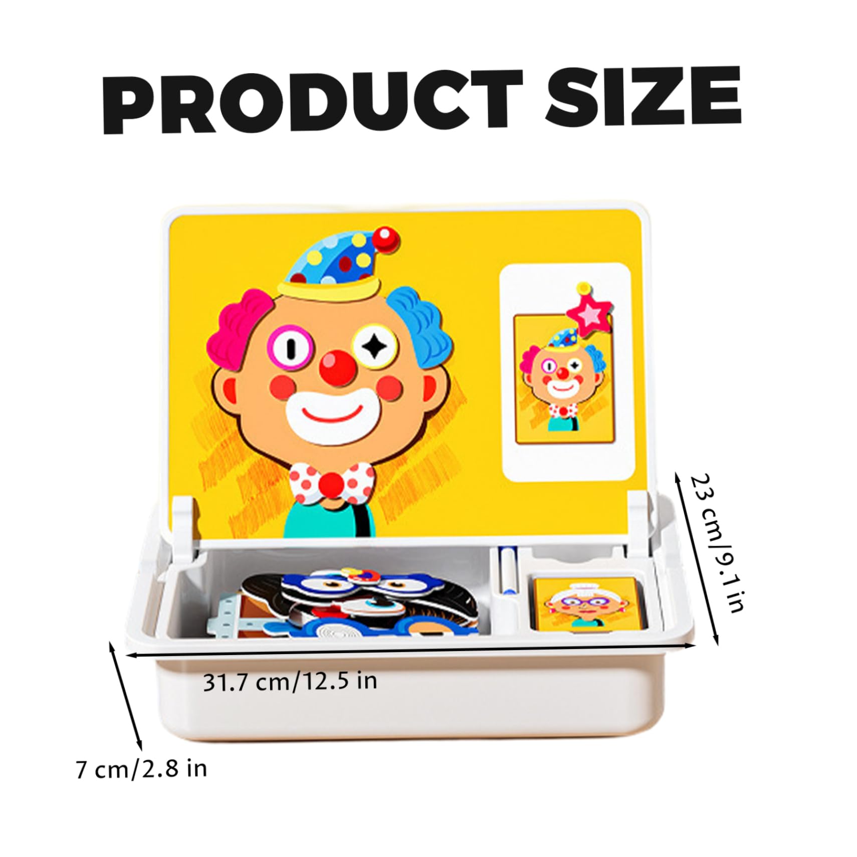 Caras magnéticas para niños pequeños. Divertido Libro magnético de Doble Cara para Rompecabezas y Pintura. Juguete Educativo Preescolar. Rompecabezas magnético. Caras magnéticas para niños pequeñ
