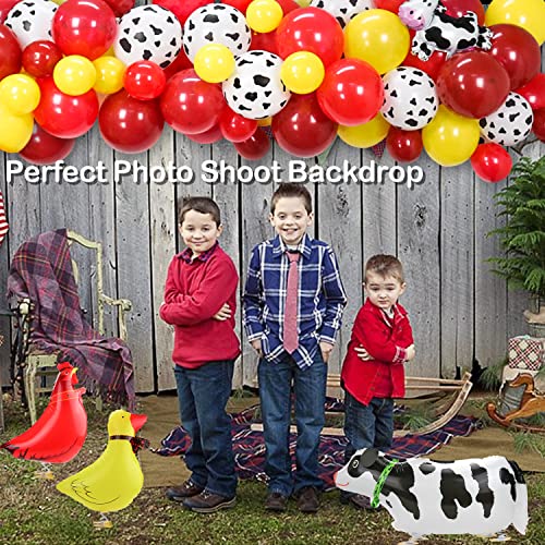 Cow Party Decoration Balloon Garland Arch Kit - Cow Farm Animal 3Rd Birthday Party Supplies For Kids 3Rd Birthday Farm Animals Theme Party With Cow Animal Foil Balloons (A) #TOP3