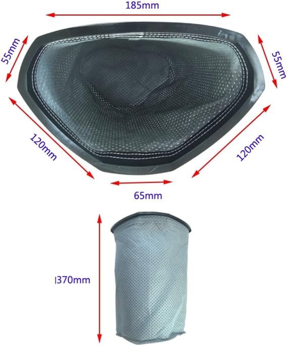 10 Quart Cloth Filter Bags for ProTeam Backpack Vacuums, Washable Reusable for Super Pro10 and GoFit 10, Triangular 10 x 14, Captures 99.9% of Particles(1 PACK)
