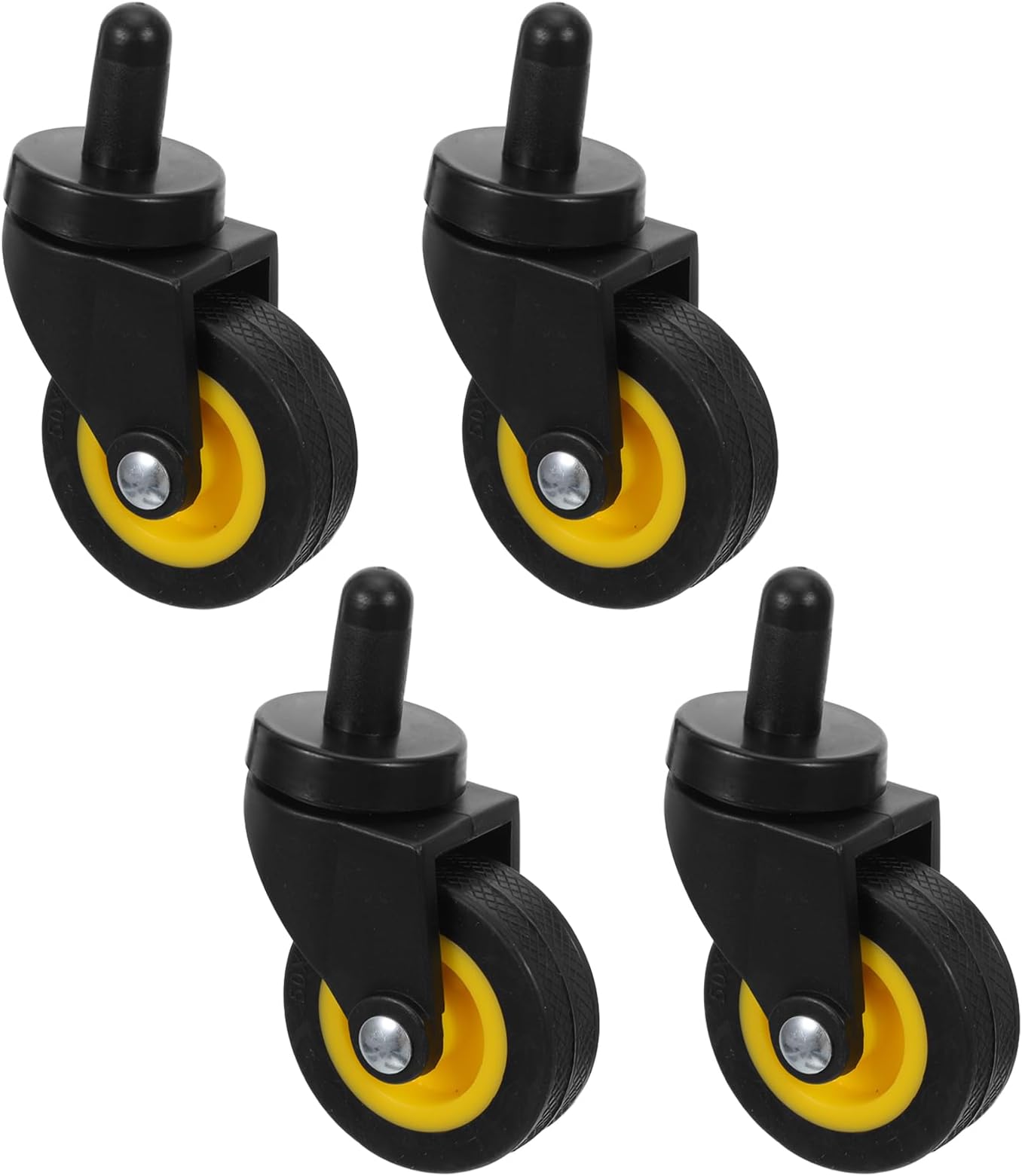 4pcs 2-inch Universal Swivel Replacement Wheels for Cleaning Carts, Smooth Rotation Industrial Rubber Casters Compatible with 20l 24l Mop Buckets, Commercial Kitchen Trolley Cart