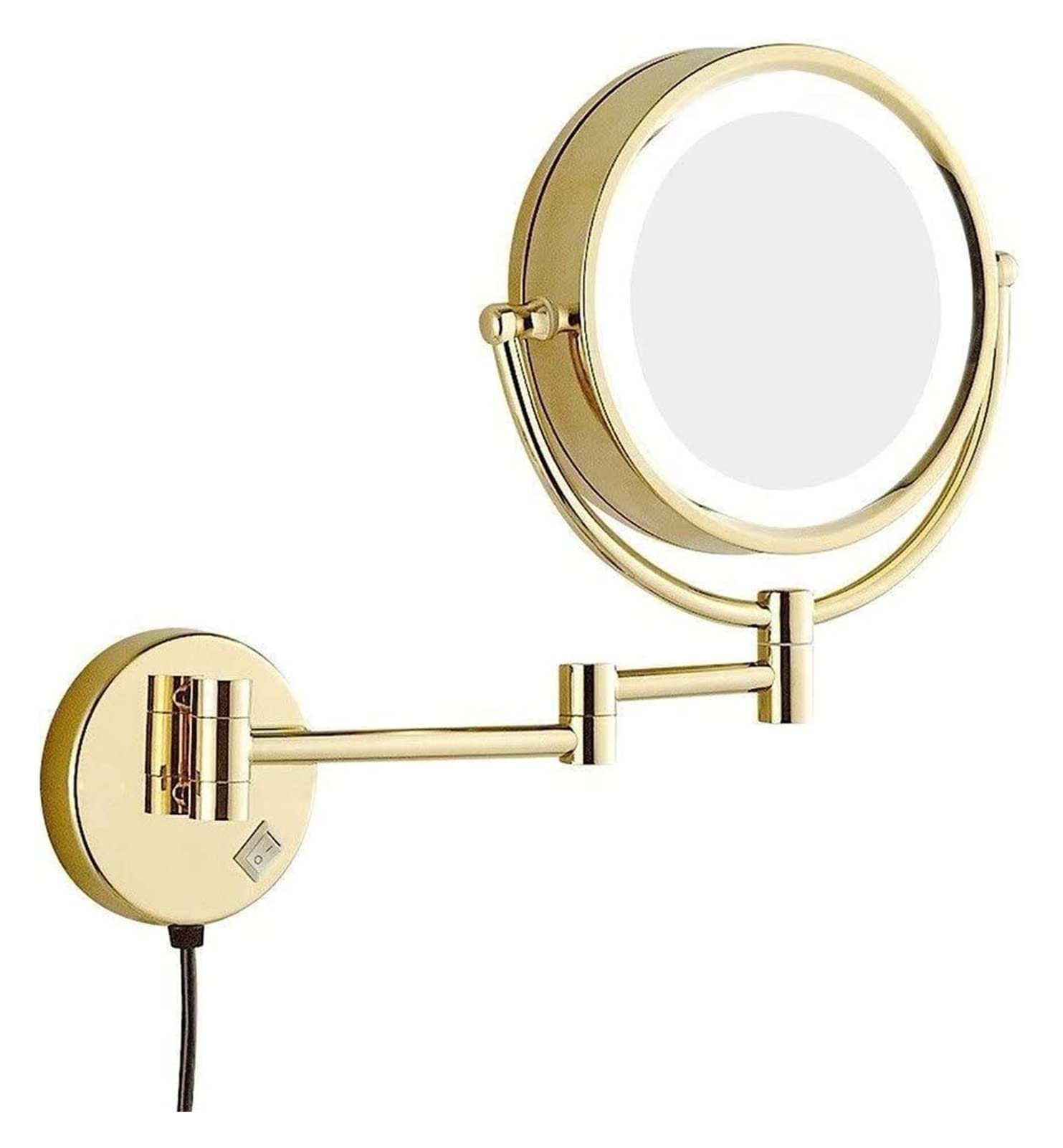 Miroir de maquillage salle de bain télescopique à LED pour une routine beauté illuminée