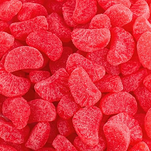 Cherry Slices Jelly Candy, All Cherry Jelly Candy Fruit Slices Gummy, by Queen City Candy Cave (1 Pound)