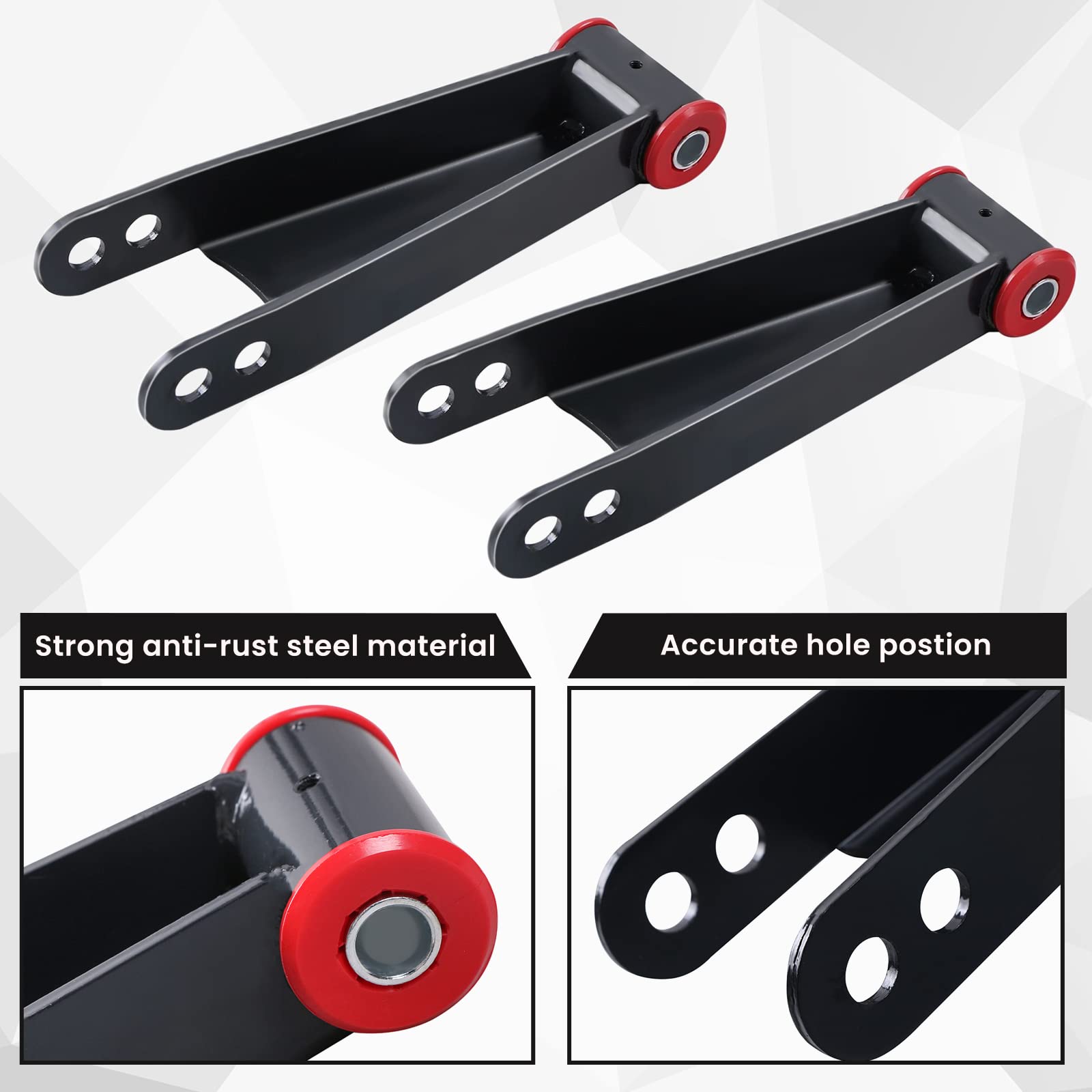 Snapklik.com : Piodelo 2-3 Inch Suspension Rear Drop Lowering Shackles ...