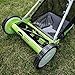 Greenworks 16-Inch Reel Lawn Mower with Grass Catcher 25052,Black/Green, 47