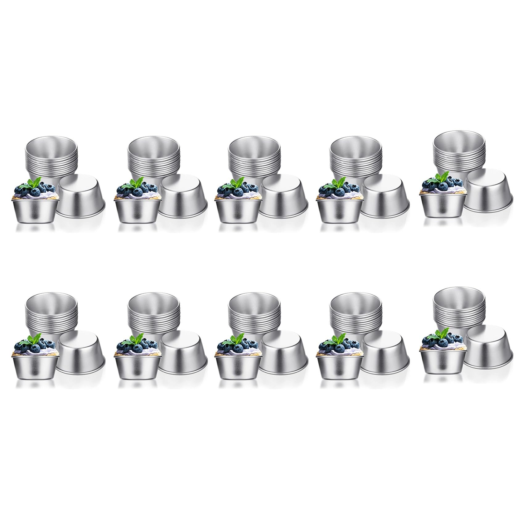 120 Stücke Individuelle Formen Puddingformen Tassen Mini Schokoladen Geschmolzene Pfannen Antihaft Cupcake Kuchen Plätzchen Pudding Form