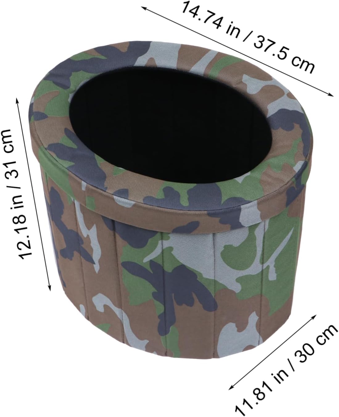 Toyvian Portable Folding Toilet for Camping Traveling and Car Use Lightweight Waterproof Carry Bag for Outdoor Adventures and Emergency Situations