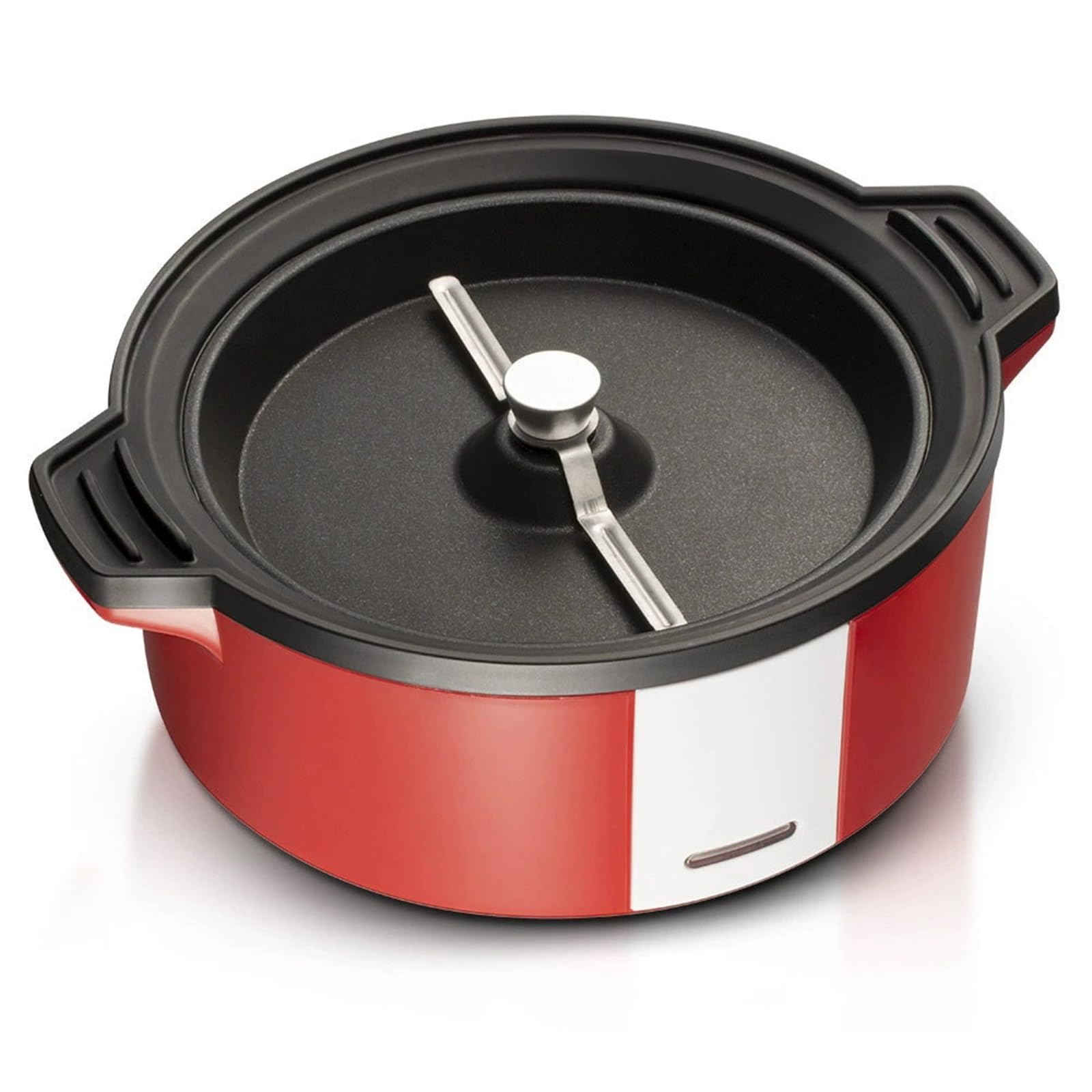 Palomitera Retro Pequeña Con Revestimiento Antiadherente Y Placa Calefactora Extraíble, Roja, 700 W
