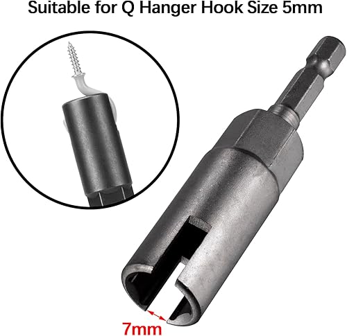 Miniatura 4 de Pagow Juego de destornilladores de tuerca de ala de potencia profunda de 14 pulgadas, tuercas de ala de ranura, llaves de zócalo, juego de