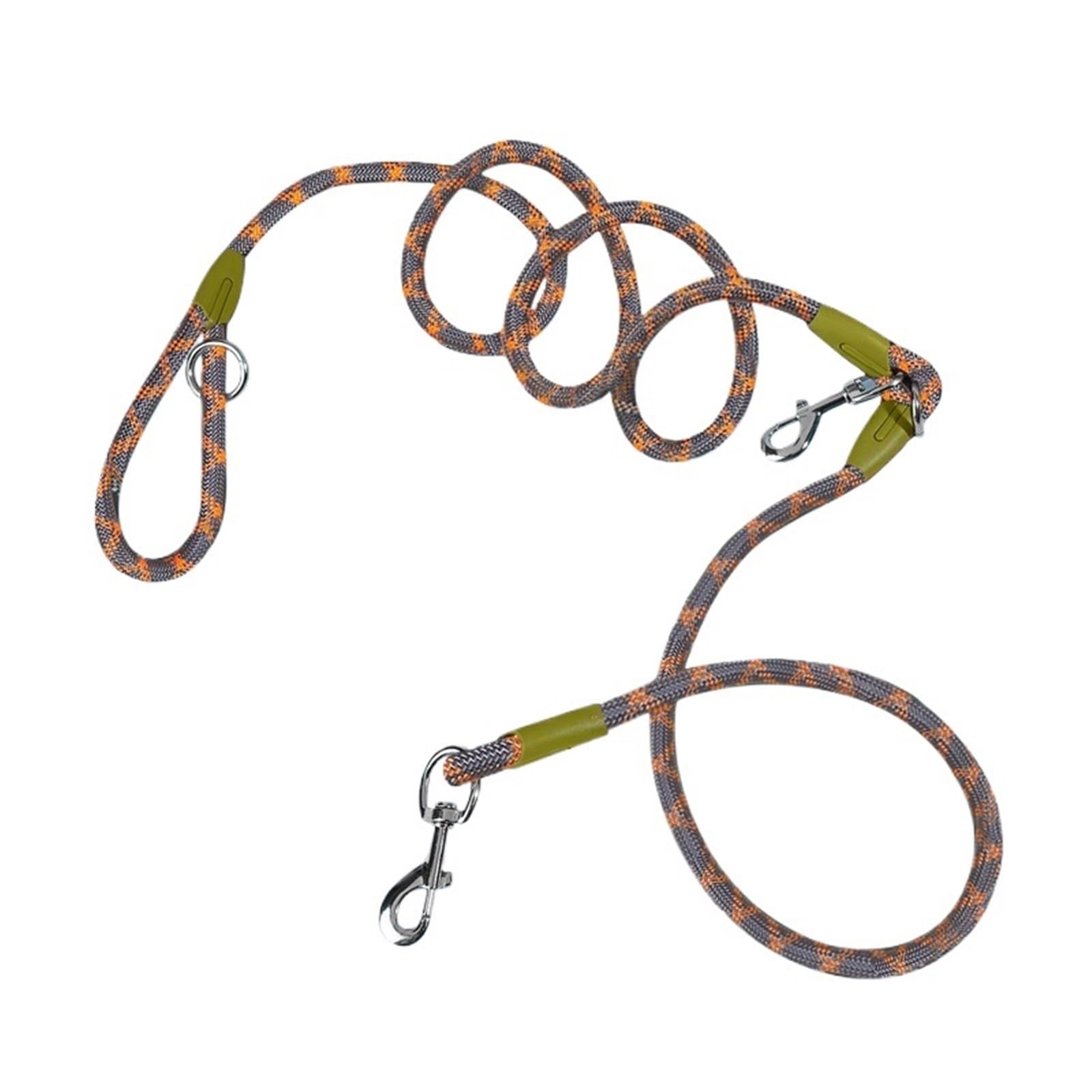 Laisse en Nylon for Chien de Compagnie, Corde de Traction for Courir, Mains Libres, for Petits, Moyens et Grands Chiens pour Ceinture, Running(Orange,L 1.2x235cm)